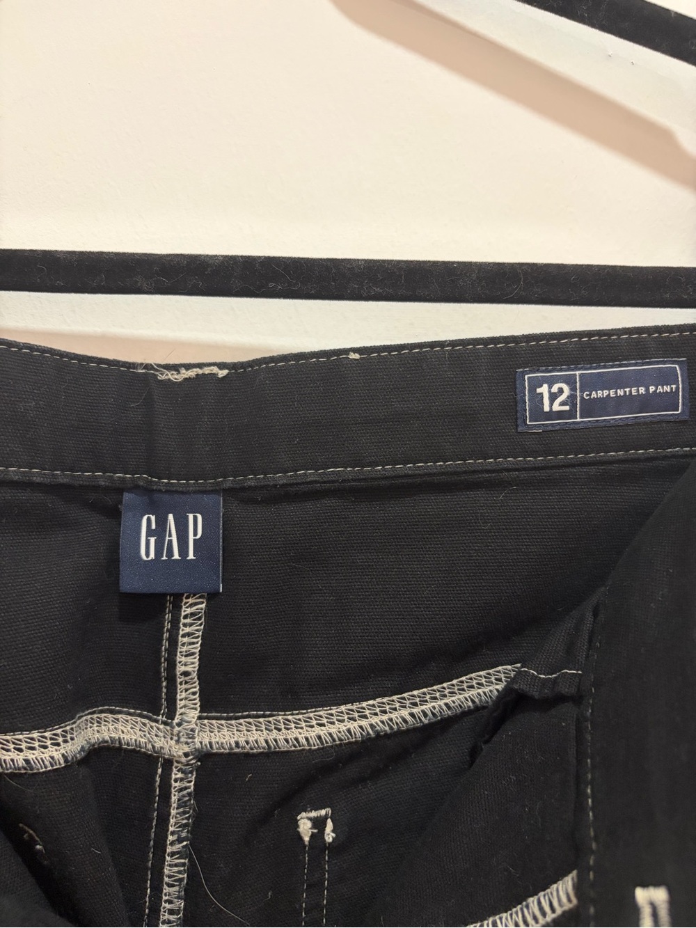 GAP Black Carpenter Pants with Contrast Stitching - Picture 4 of 4